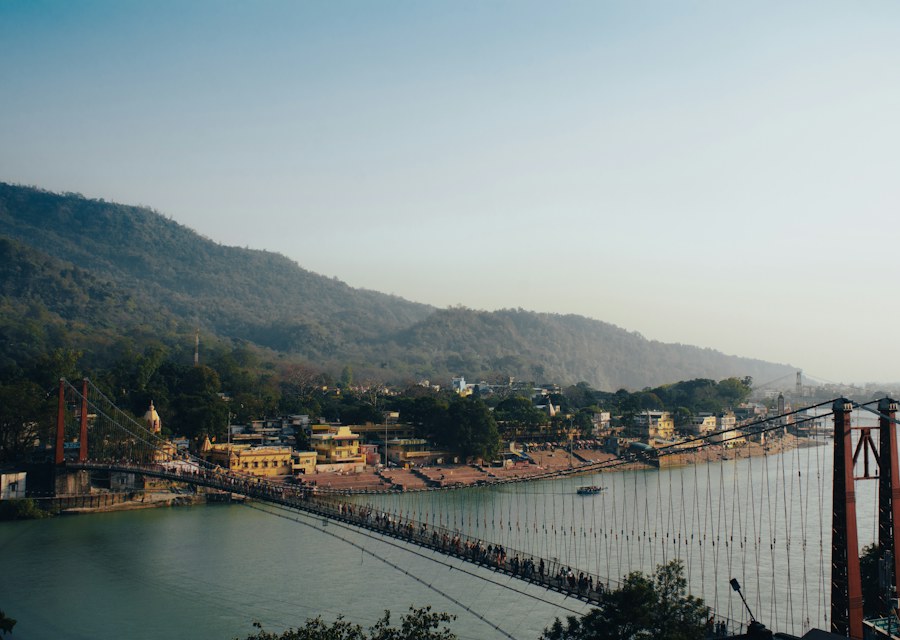 The Ganga and hills at Rishikesh