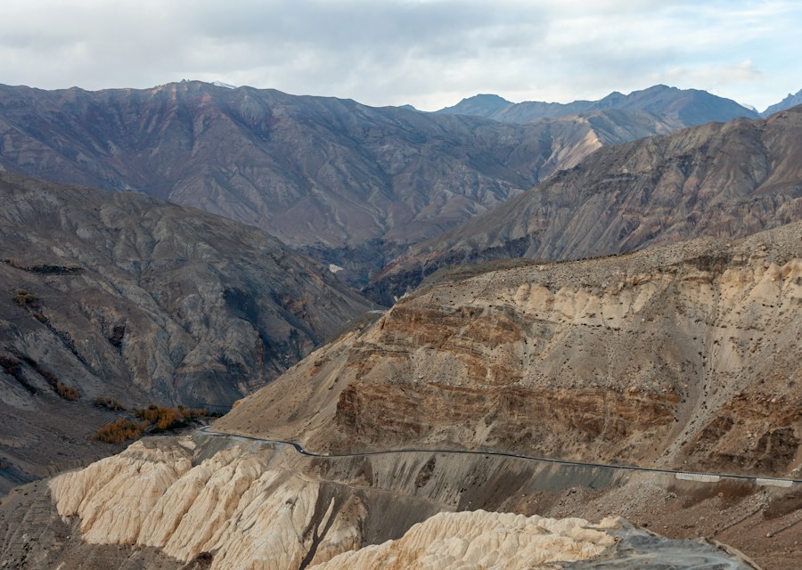 Mountain road through Spiti Valley